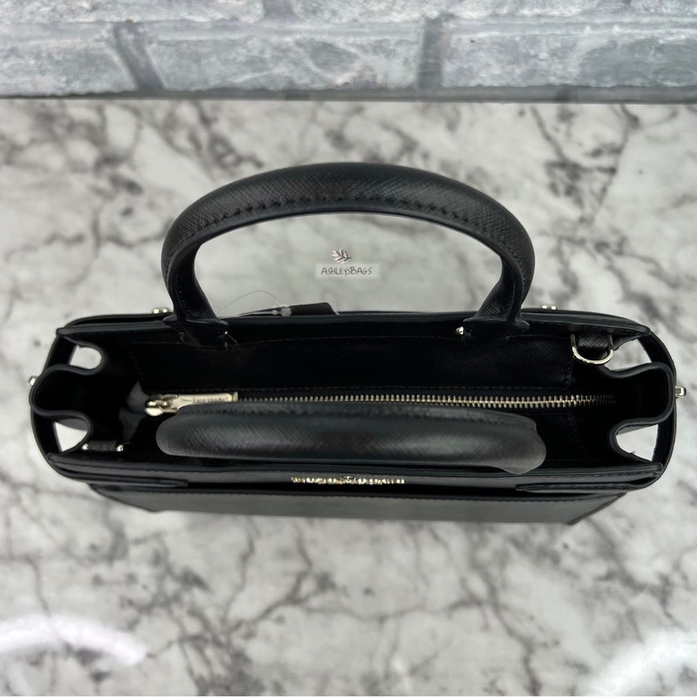 Kate Spade Staci Medium Satchel Crossbody In Black - Picture 3 of 9